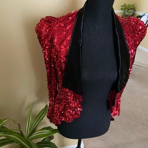 Red Sequin Blazer